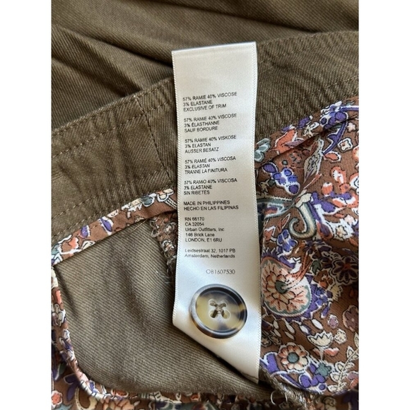 Anthropologie Brown Wide Leg Palazzo Pants Boho Viscose Blend Pants  Size 4 - Picture 4 of 5